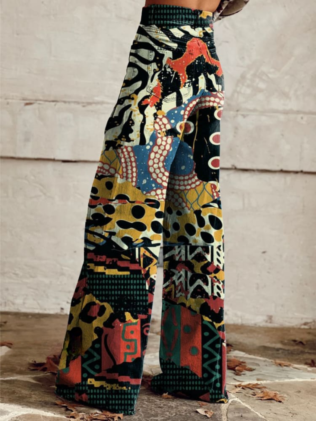 Wide Pants | Élodie Elegant & Bold Artistic Pattern