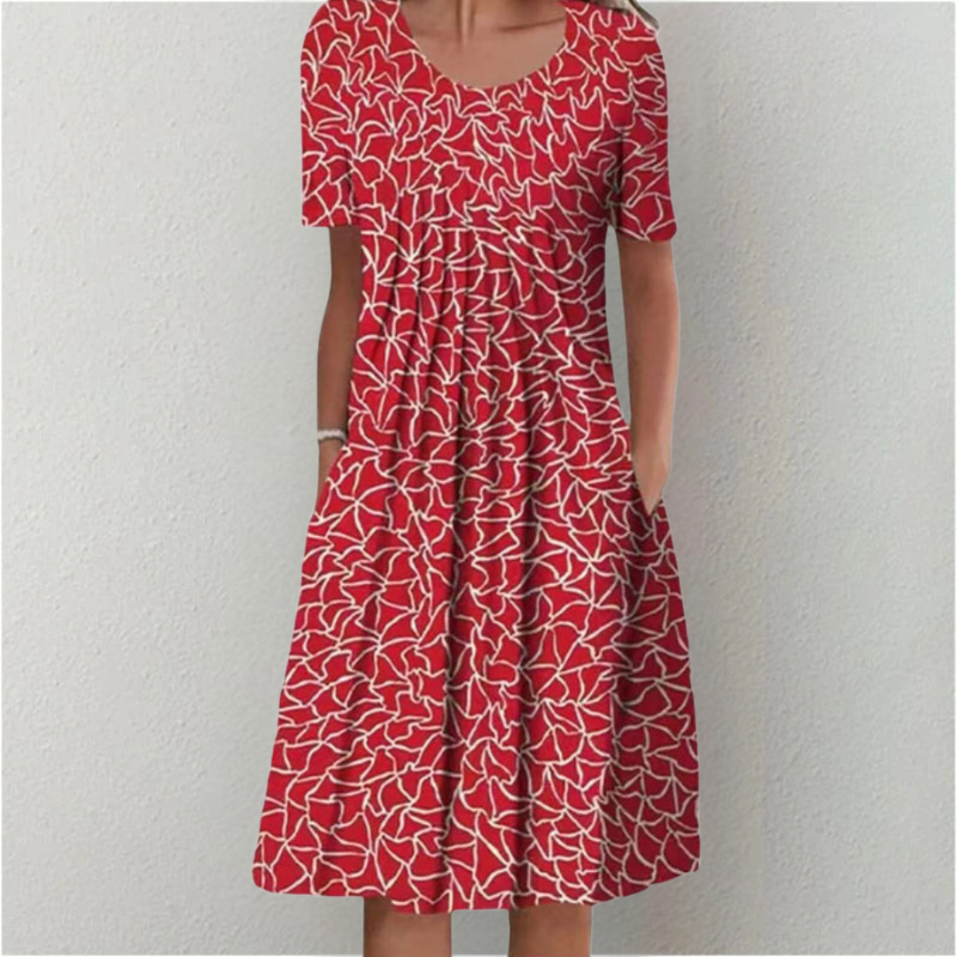 Stylish and Casual Floral Dress with Pockets
