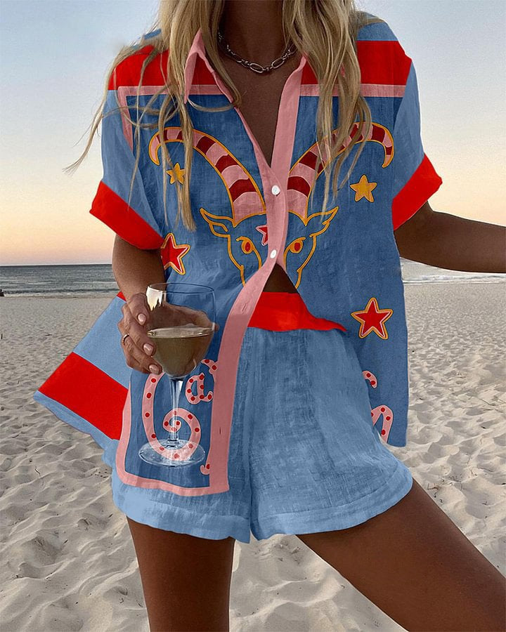 Leinenset | Ziegendruck