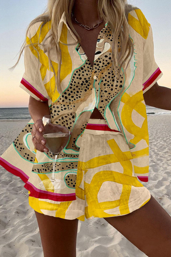 Leinenset | Gepardendruck