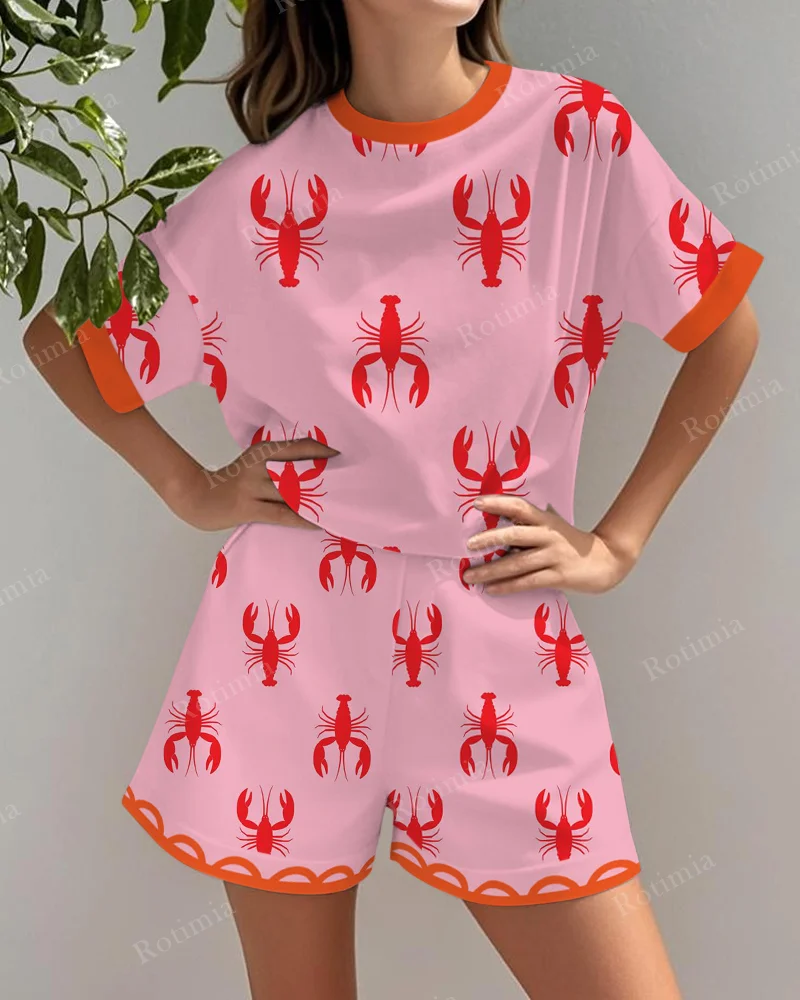 Linen Set | Lobster Print